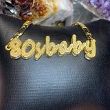 Retro Script 80sbaby Necklace