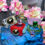 4pc Mix Acrylic Ring Set