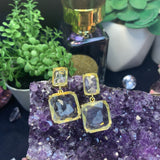 Square Crystal Earrings