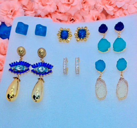 Blue Dream 6pc Earring Set