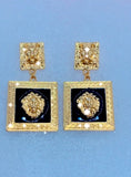 Gold Lion Earrings