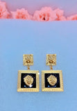 Gold Lion Earrings