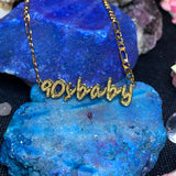 Retro Script 90sbaby Necklace