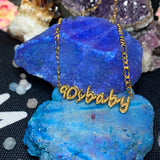 Retro Script 90sbaby Necklace