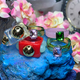 4pc Mix Acrylic Ring Set