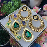 Rich B!tch Gold Statement Earring Set