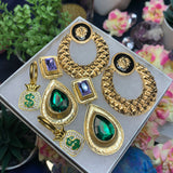 Rich B!tch Gold Statement Earring Set